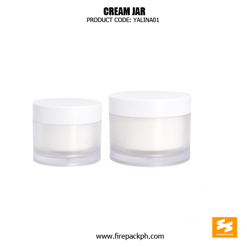 PS material for cosmetic pacakging jars 30g and 50g, double wall cream jar